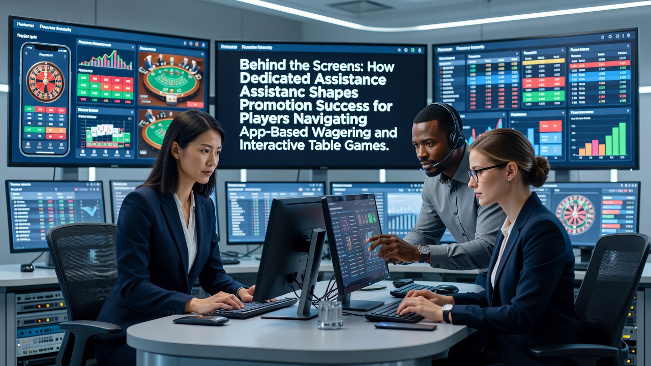 Customer support agent assisting a player with app-based wagering promotions on a mobile device