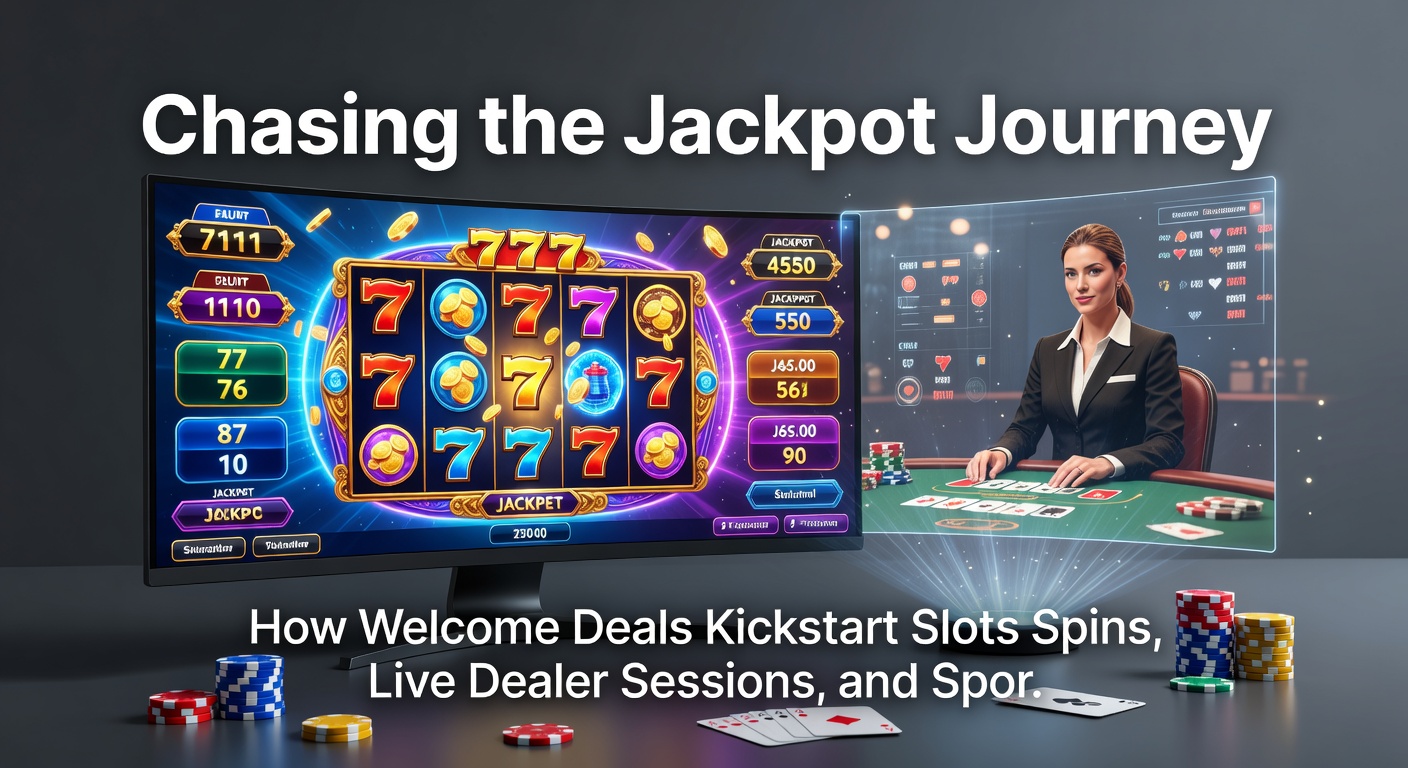 Dynamic split-screen of a mobile app displaying a jackpot slot win notification, live roulette wheel in motion, and an in-play soccer bet with bonus wager applied