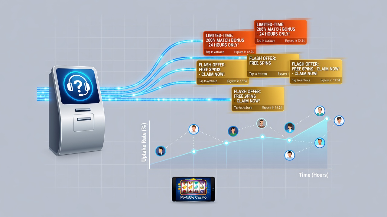 Support interaction leading to successful claim of a limited-time mobile casino offer