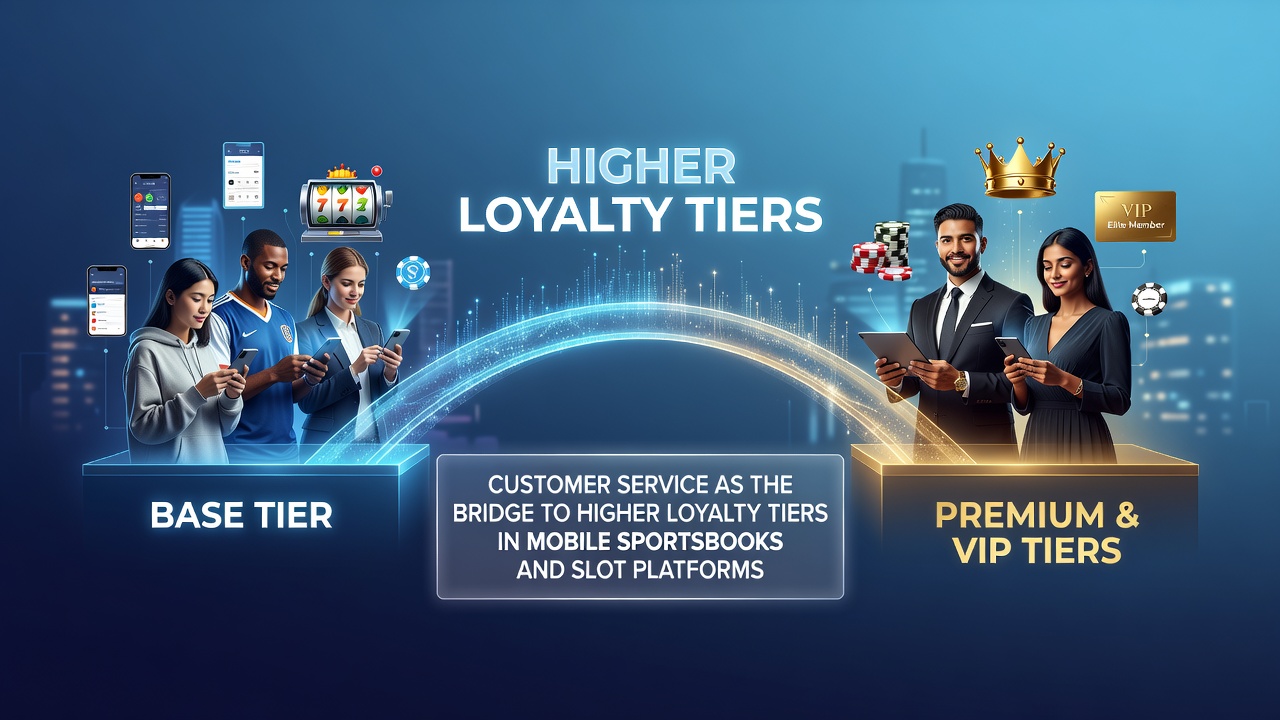 Mobile app interface showing loyalty tier dashboard with customer service chat integration